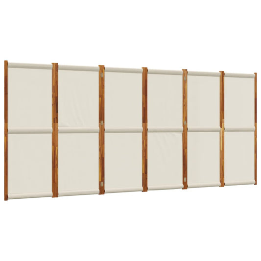 6-Panel Room Divider Light Grey 420x180 cm 6-Panel Room Divider Light Grey 420x180 cm