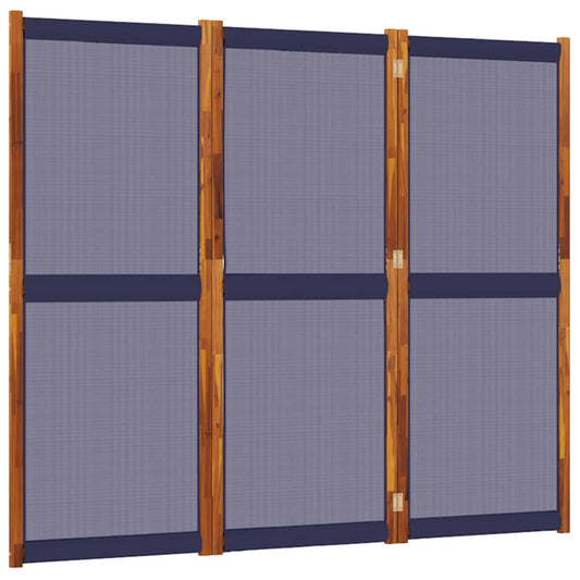 3-Panel Room Divider Dark Blue 210x180 cm 3-Panel Room Divider Dark Blue 210x180 cm