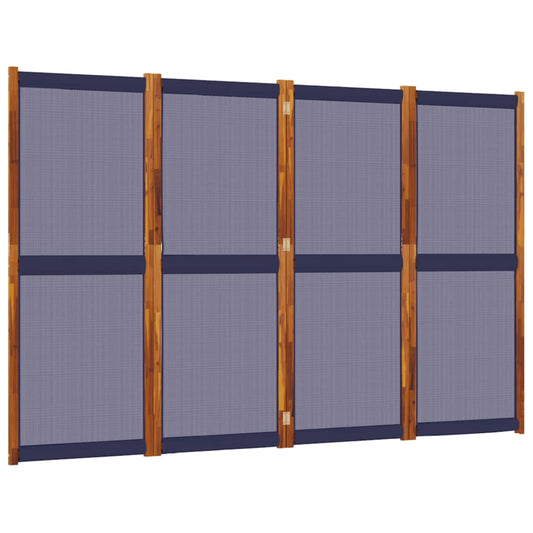 4-Panel Room Divider Dark Blue 280x180 cm 4-Panel Room Divider Dark Blue 280x180 cm