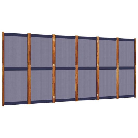 6-Panel Room Divider Dark Blue 420x180 cm 6-Panel Room Divider Dark Blue 420x180 cm