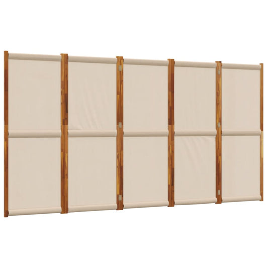 5-Panel Room Divider Taupe 350x180 cm 5-Panel Room Divider Taupe 350x180 cm