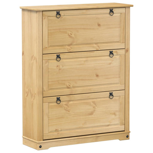 Shoe Cabinet "Corona" 99x32x124,5 cm Solid Wood Pine Shoe Cabinet "Corona" 99x32x124,5 cm Solid Wood Pine