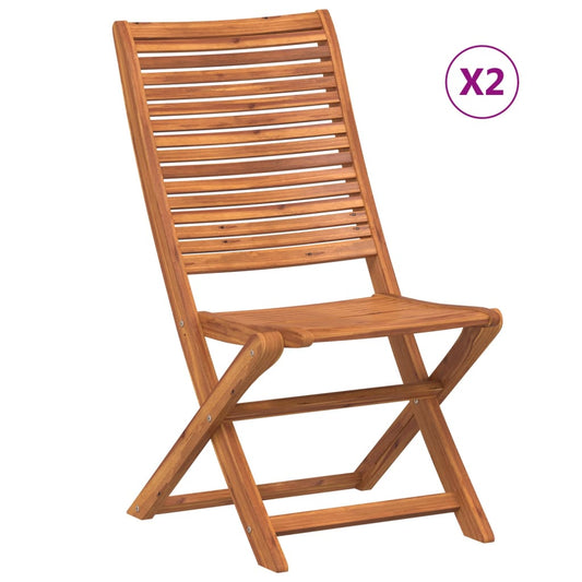 Folding Garden Chairs 2 pcs Solid Wood Acacia Folding Garden Chairs 2 pcs Solid Wood Acacia