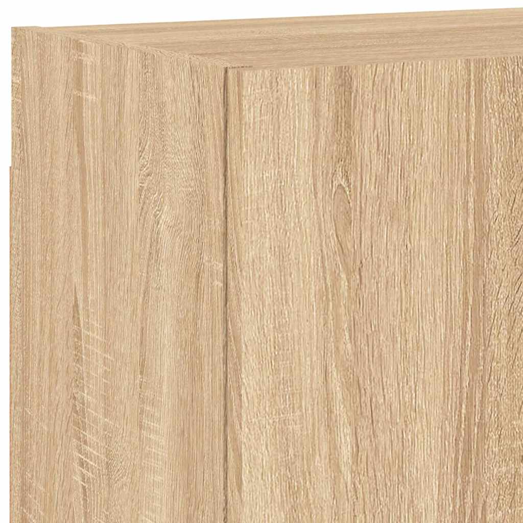 4 Piece TV Wall Units Sonoma Oak Engineered Wood