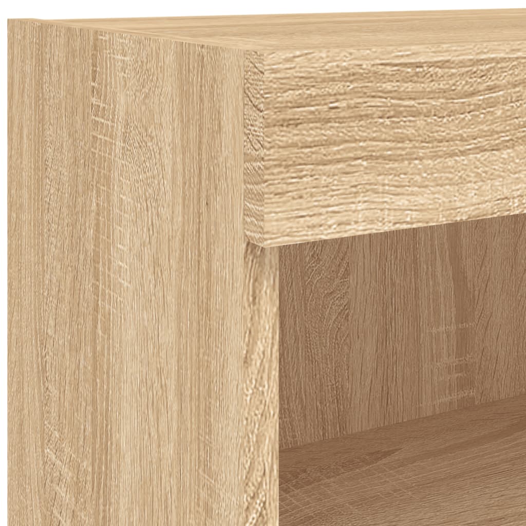 6 Piece TV Wall Units with LED Sonoma Oak Engineered Wood