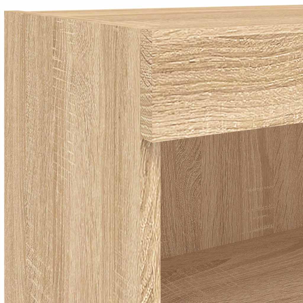 6 Piece TV Wall Units with LED Sonoma Oak Engineered Wood