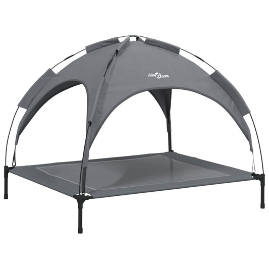 Dog Bed with Canopy Anthracite Oxford Fabric and Steel Dog Bed with Canopy Anthracite Oxford Fabric and Steel