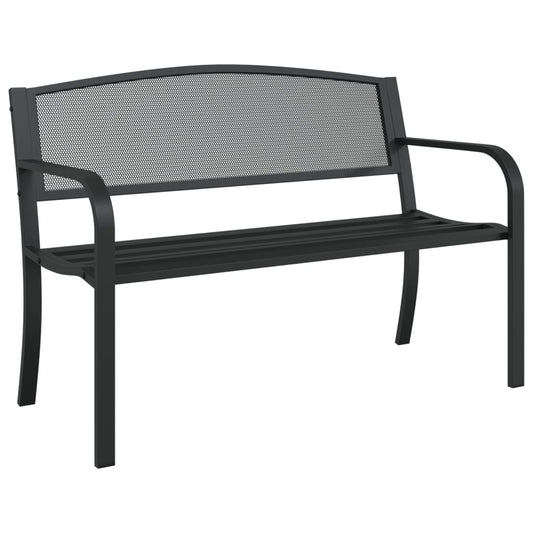 Garden Bench | Black | Powder-Coated Steel | Standard | Durable Garden Bench | Black | Powder-Coated Steel | Standard | Durable