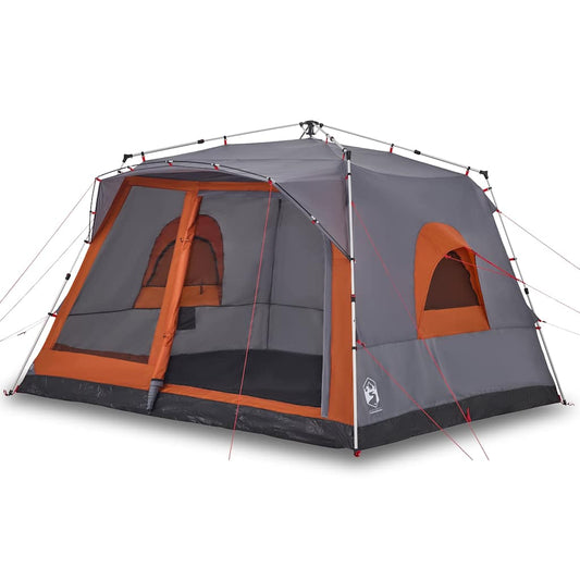 Family Tent Cabin 7-Person Grey and Orange Quick Release Family Tent Cabin 7-Person Grey and Orange Quick Release