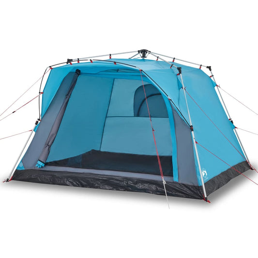 Camping Tent Cabin 4-Person Blue Quick Release Camping Tent Cabin 4-Person Blue Quick Release