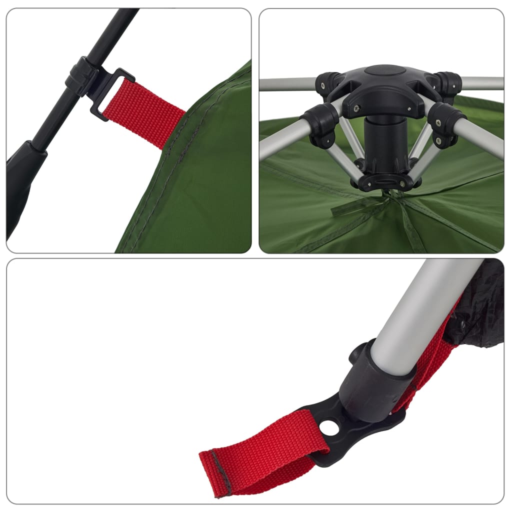 Camping Tent Dome 4-Person Green Quick Release