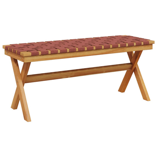 Garden Bench Red Solid Wood Acacia and Fabric Garden Bench Red Solid Wood Acacia and Fabric