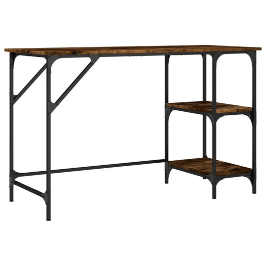 Desk Smoked Oak 120x50x75 cm Metal and Engineered Wood Desk Smoked Oak 120x50x75 cm Metal and Engineered Wood