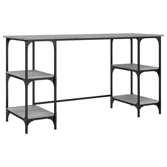 Desk Grey Sonoma 140x50x75 cm Metal and Engineered Wood Desk Grey Sonoma 140x50x75 cm Metal and Engineered Wood