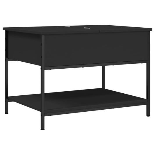 Coffee Table Black 70x50x50 cm Engineered Wood and Metal Coffee Table Black 70x50x50 cm Engineered Wood and Metal