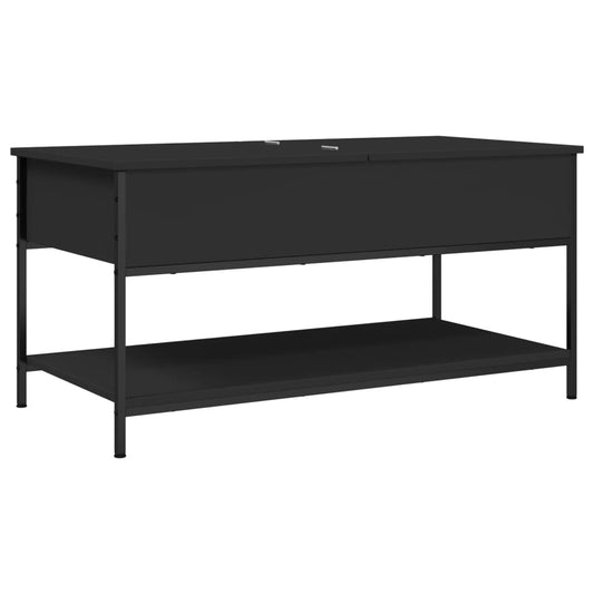 Coffee Table Black 100x50x50 cm Engineered Wood and Metal Coffee Table Black 100x50x50 cm Engineered Wood and Metal