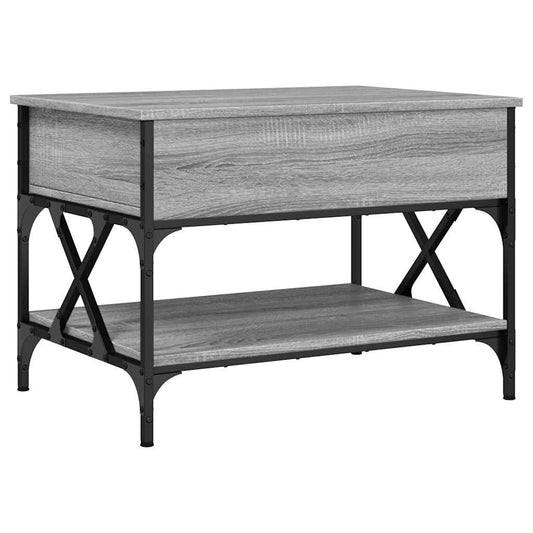 Coffee Table Grey Sonoma 70x50x50 cm Engineered Wood and Metal Coffee Table Grey Sonoma 70x50x50 cm Engineered Wood and Metal