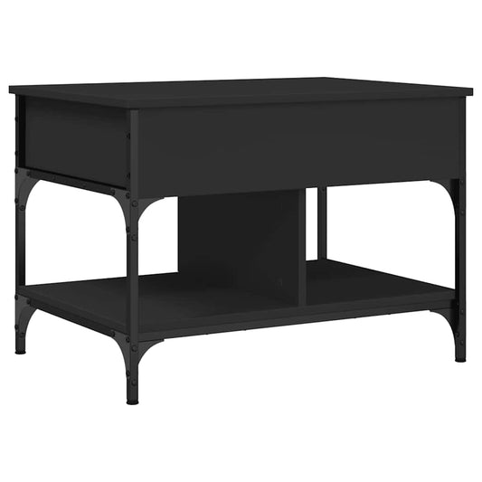 Coffee Table Black 70x50x50 cm Engineered Wood and Metal Coffee Table Black 70x50x50 cm Engineered Wood and Metal