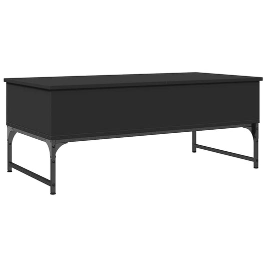 Coffee Table Black 100x50x40 cm Engineered Wood and Metal Coffee Table Black 100x50x40 cm Engineered Wood and Metal