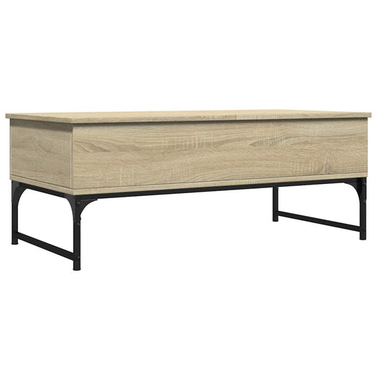 Coffee Table Sonoma Oak 100x50x40 cm Engineered Wood and Metal Coffee Table Sonoma Oak 100x50x40 cm Engineered Wood and Metal
