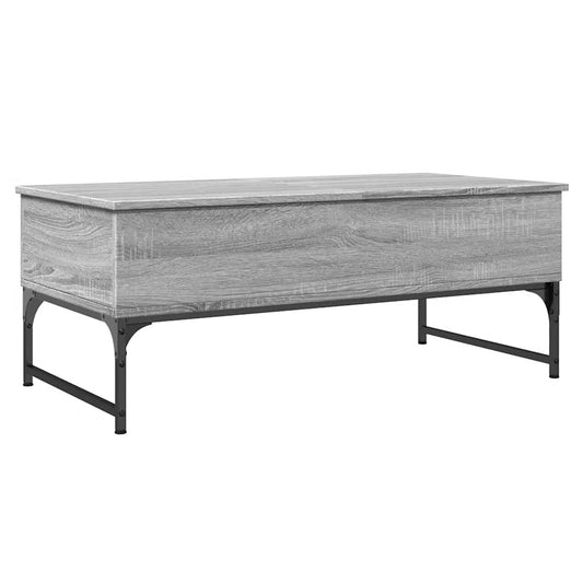 Coffee Table Grey Sonoma 100x50x40 cm Engineered Wood and Metal Coffee Table Grey Sonoma 100x50x40 cm Engineered Wood and Metal