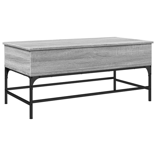 Coffee Table Grey Sonoma 100x50x45 cm Engineered Wood and Metal Coffee Table Grey Sonoma 100x50x45 cm Engineered Wood and Metal