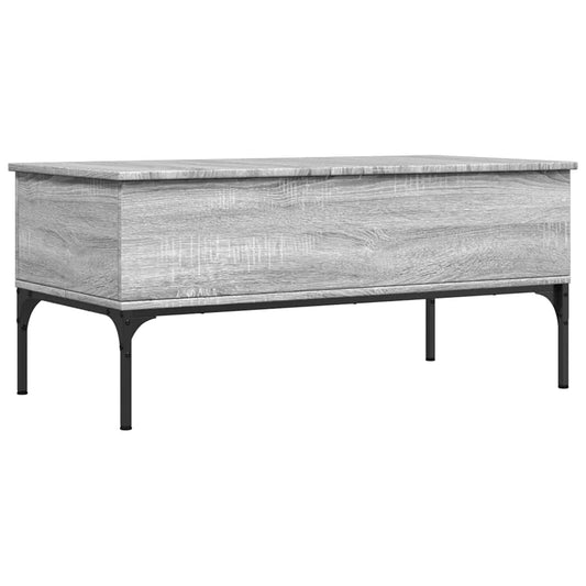 Coffee Table Grey Sonoma 100x50x45 cm Engineered Wood and Metal Coffee Table Grey Sonoma 100x50x45 cm Engineered Wood and Metal