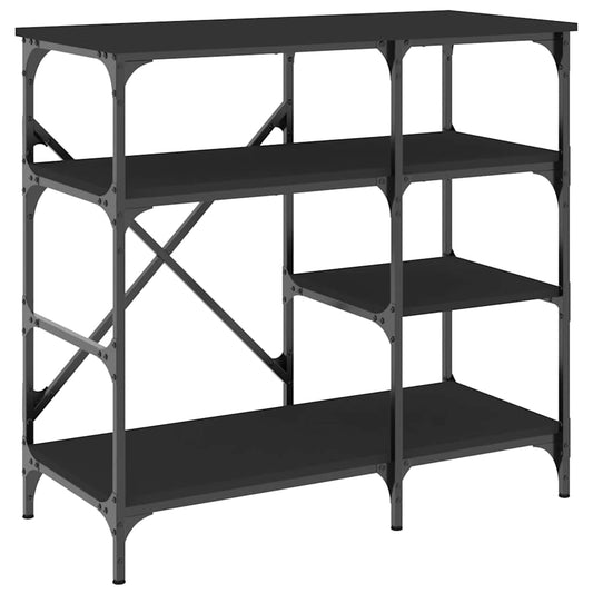 Baker's Rack Black 90x40x84 cm Engineered Wood and Metal Baker's Rack Black 90x40x84 cm Engineered Wood and Metal