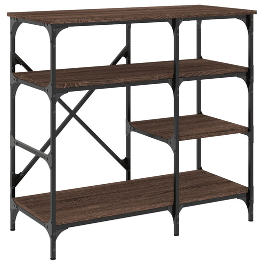 Baker's Rack Brown Oak 90x40x84 cm Engineered Wood and Metal Baker's Rack Brown Oak 90x40x84 cm Engineered Wood and Metal