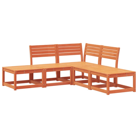 5 Piece Garden Sofa Set Wax Brown Solid Wood Pine 5 Piece Garden Sofa Set Wax Brown Solid Wood Pine