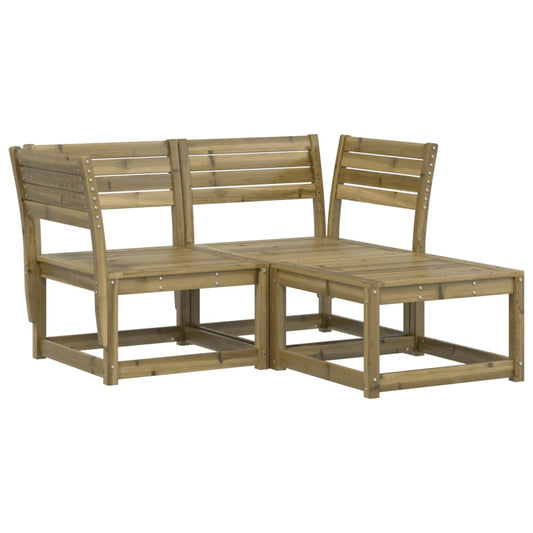 3 Piece Garden Sofa Set Impregnated Wood Pine 3 Piece Garden Sofa Set Impregnated Wood Pine