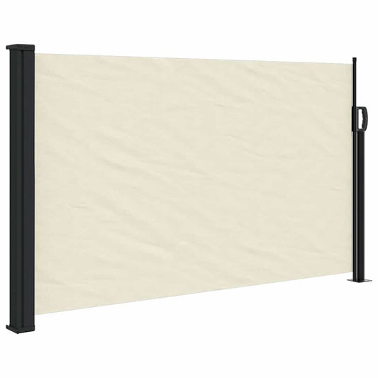 Retractable Side Awning Cream 117x300 cm Retractable Side Awning Cream 117x300 cm