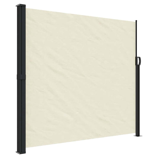 Retractable Side Awning Cream 180x500 cm Retractable Side Awning Cream 180x500 cm