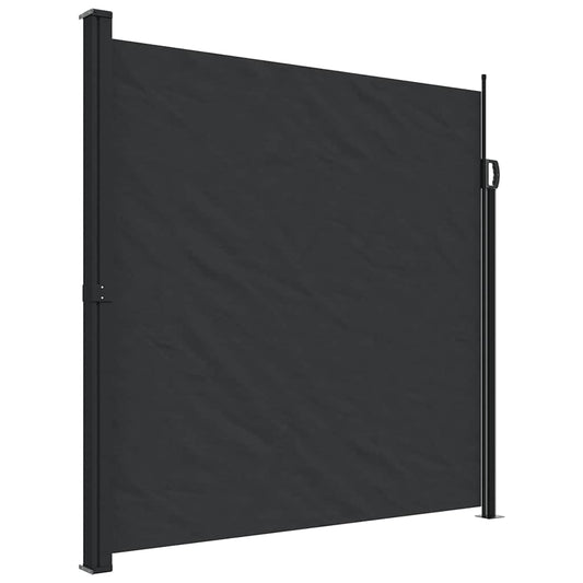 Retractable Side Awning Black 200x500 cm Retractable Side Awning Black 200x500 cm