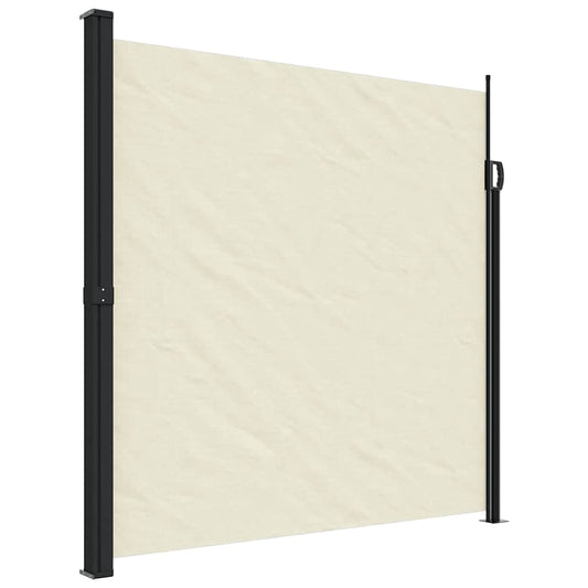 Retractable Side Awning Cream 200x500 cm Retractable Side Awning Cream 200x500 cm