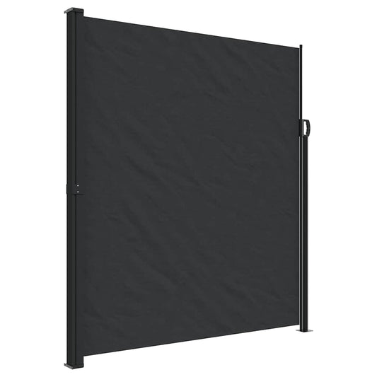 Retractable Side Awning Black 220x500 cm Retractable Side Awning Black 220x500 cm