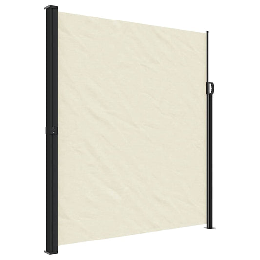 Retractable Side Awning Cream 220x500 cm Retractable Side Awning Cream 220x500 cm