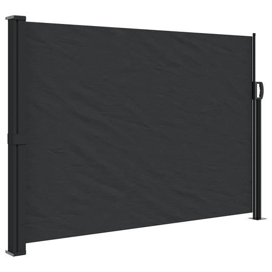 Retractable Side Awning Black 140x600 cm Retractable Side Awning Black 140x600 cm
