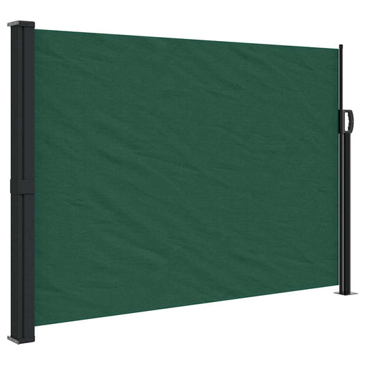 Retractable Side Awning Dark Green 140x600 cm Retractable Side Awning Dark Green 140x600 cm
