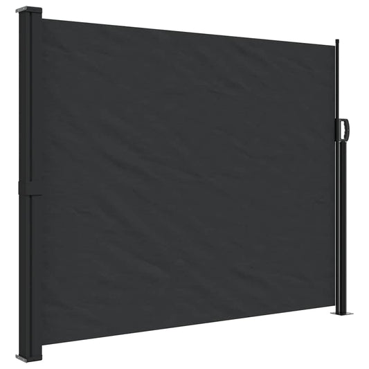 Retractable Side Awning Black 160x600 cm Retractable Side Awning Black 160x600 cm