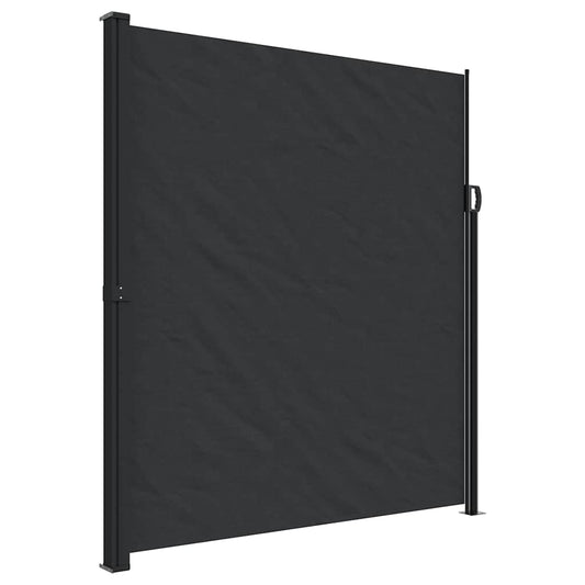 Retractable Side Awning Black 220x600 cm Retractable Side Awning Black 220x600 cm