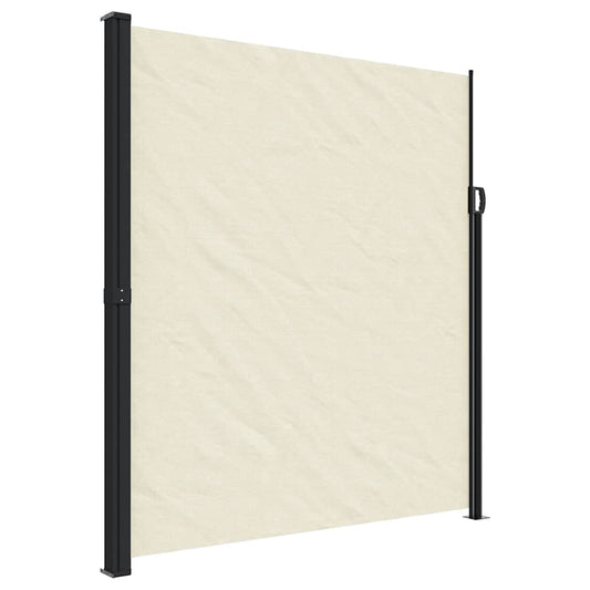 Retractable Side Awning Cream 220x600 cm Retractable Side Awning Cream 220x600 cm