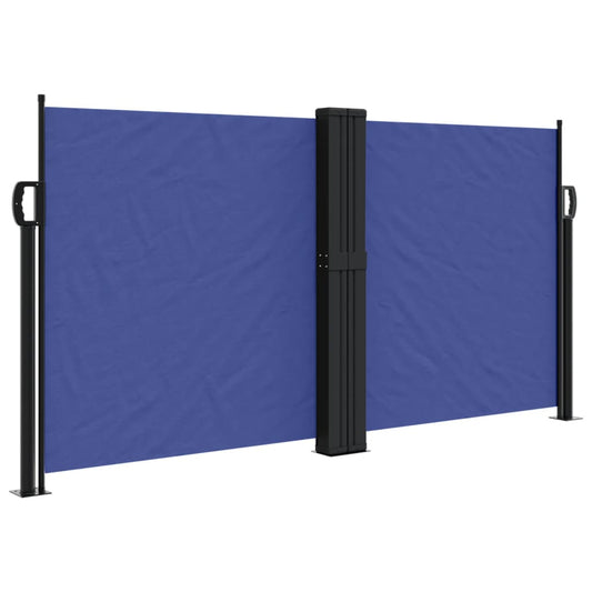 Retractable Side Awning Blue 120x600 cm Retractable Side Awning Blue 120x600 cm