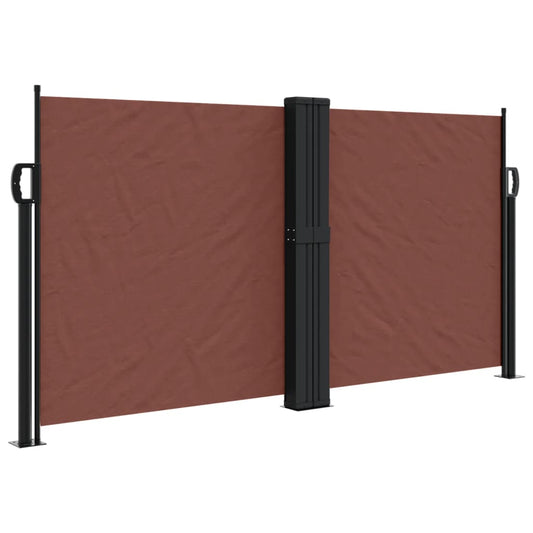 Retractable Side Awning Brown 120x600 cm Retractable Side Awning Brown 120x600 cm
