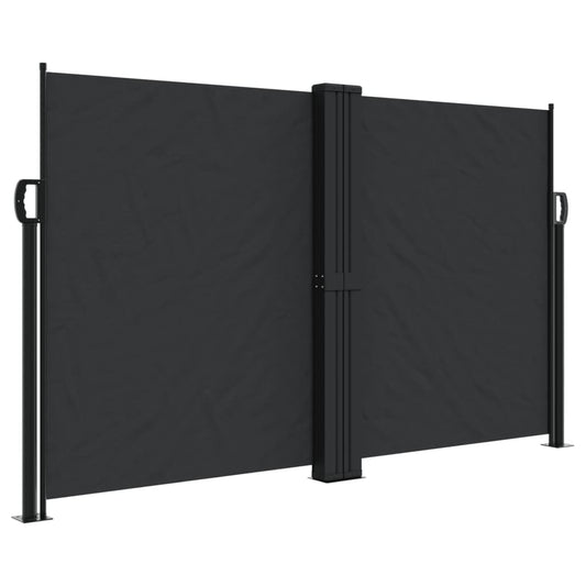 Retractable Side Awning Black 140x600 cm Retractable Side Awning Black 140x600 cm