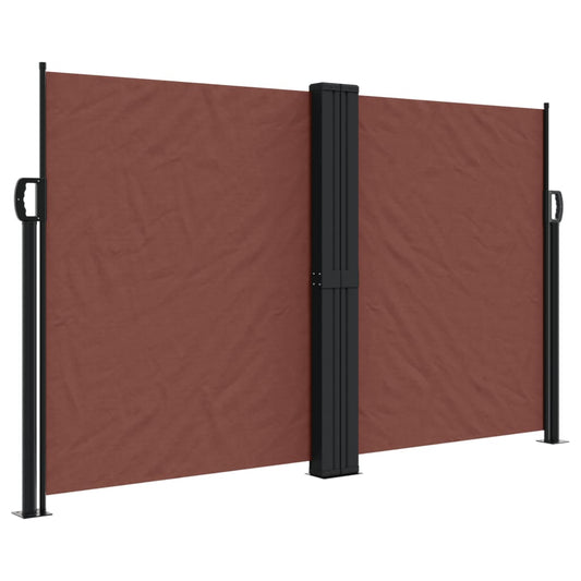 Retractable Side Awning Brown 140x600 cm Retractable Side Awning Brown 140x600 cm
