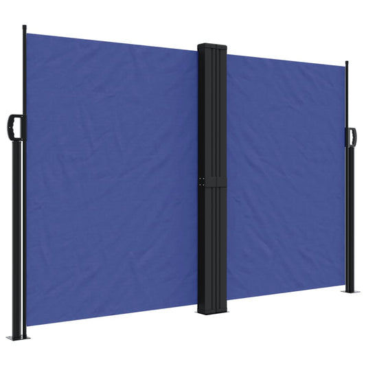 Retractable Side Awning Blue 160x600 cm Retractable Side Awning Blue 160x600 cm
