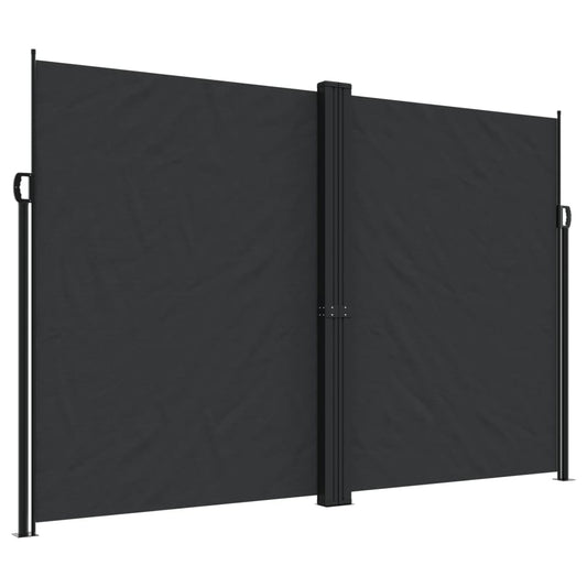 Retractable Side Awning Black 220x600 cm Retractable Side Awning Black 220x600 cm