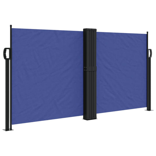 Retractable Side Awning Blue 120x1000 cm Retractable Side Awning Blue 120x1000 cm