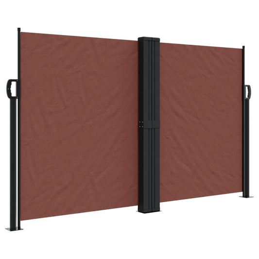 Retractable Side Awning Brown 140x1000 cm Retractable Side Awning Brown 140x1000 cm